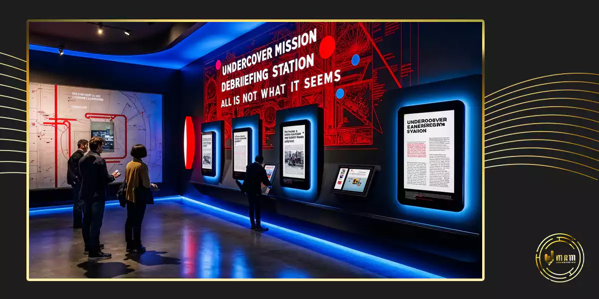 Motion-activated display creating dynamic visitor engagement in exhibition designs